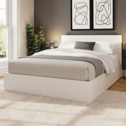 GFW King White Side Lift Ottoman Bed