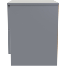 Crowndale Milan Dusk Grey 2 Drawer Compact Bedside Cabinet Ready Assembled - thumbnail 3
