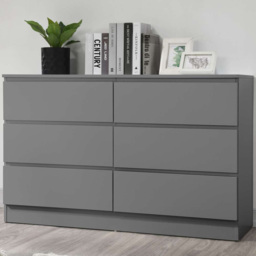 Oslo 6 Drawer Grey Chest of Drawers - thumbnail 1