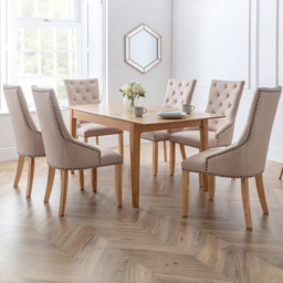 Julian Bowen Cotswold Loire Oak 6 Seater Dining Set