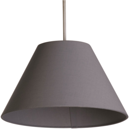 Lighting Collection Luna Grey Tapered Shade - thumbnail 1