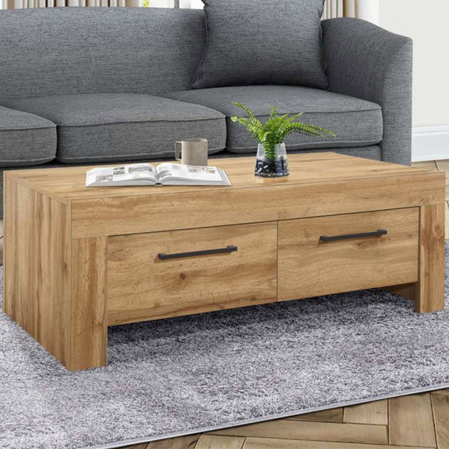 Compton 4 Drawer Oak Coffee Table - image 1