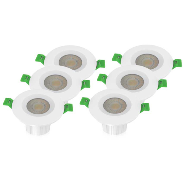 V-TAC 4 in 1 White Bezel LED Downlight 5W and 8W 6 Pack - image 1