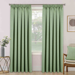 Divante Dusk Blackout Green Thermal Curtains 137 x 168cm - thumbnail 2