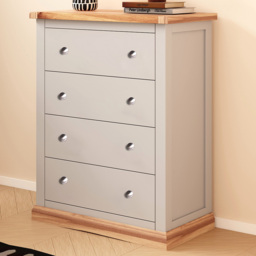 Cabinet Bits Bomporto 4 Drawer Chest of Drawers with Chrome Knob