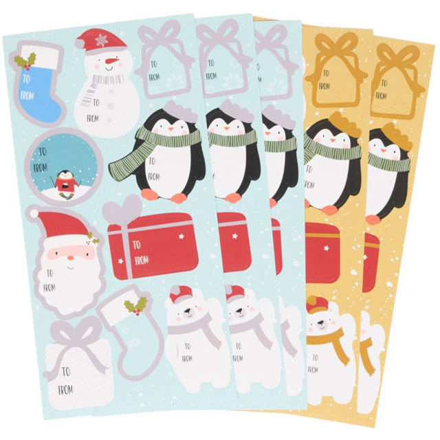 Cute Christmas Sticker Tag 50 Pack - image 1