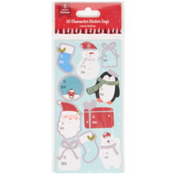 Cute Christmas Sticker Tag 50 Pack - thumbnail 2