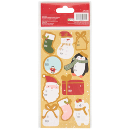 Cute Christmas Sticker Tag 50 Pack - thumbnail 3