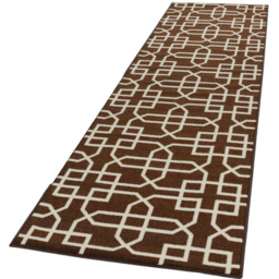 Smart Living Siam Brown and Cream Non-Slip Mat with Gel Backing 67 x 220cm