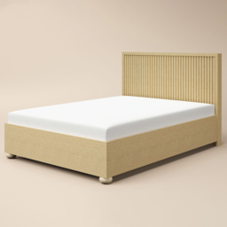 Solace+Co Theo Double Light Wood Ribbed Lift-Up Ottoman Bed - thumbnail 2