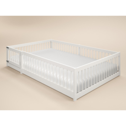 Flair Imogen White Small Double Montessori Toddler Floor Bed - thumbnail 3
