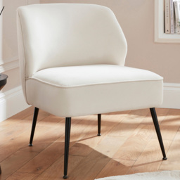 GFW Ava Natural Velvet Accent Chair
