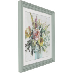Multicolour Vintage Bouquet Framed Wall Art 70 x 70cm - thumbnail 4