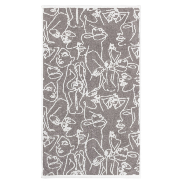 furn. Everybody Turkish Cotton Jacquard Grey Hand Towel - image 1