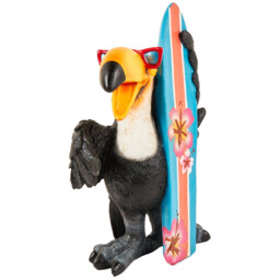 Toucan Surfboard Garden Statue - thumbnail 2