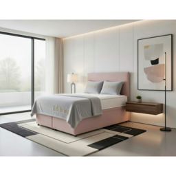 DS Living Prima Double Pink Plush Divan Bed - thumbnail 3