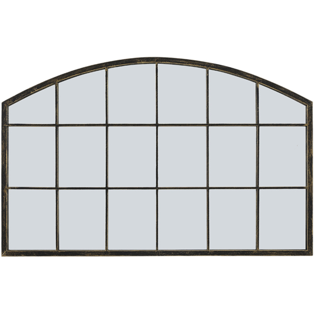 Living and Home Bronze Arched Wall Mirror with Metal Frame - image 1