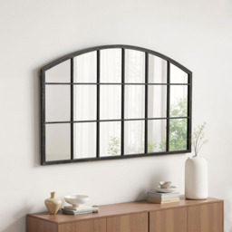 Living and Home Bronze Arched Wall Mirror with Metal Frame - thumbnail 2