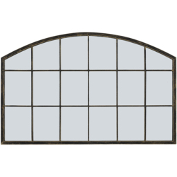 Living and Home Bronze Arched Wall Mirror with Metal Frame
