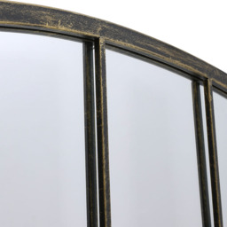 Living and Home Bronze Arched Wall Mirror with Metal Frame - thumbnail 3