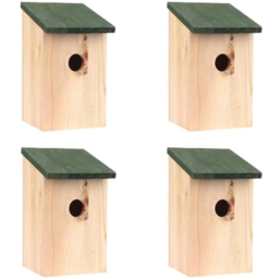 Marco Paul Wooden Traditional Bird House 4 Pack - thumbnail 1