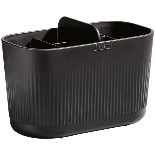 ReBorn Large Recycled Plastic Dark Grey Bathroom Caddy - image 1