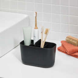 ReBorn Large Recycled Plastic Dark Grey Bathroom Caddy - thumbnail 2