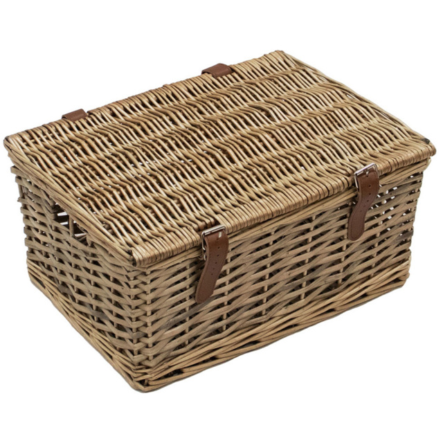 JVL Small Natural Willow Wicker Storage Hamper Basket - image 1