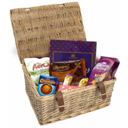 JVL Small Natural Willow Wicker Storage Hamper Basket - thumbnail 4