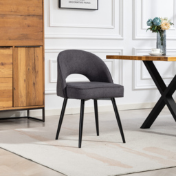 Artemis Home Ashley Set of 2 Charcoal Grey Tufted Dining Chairs - thumbnail 4