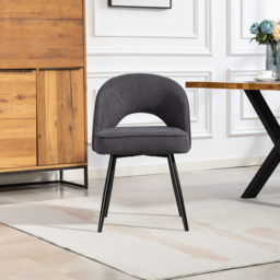 Artemis Home Ashley Set of 2 Charcoal Grey Tufted Dining Chairs - thumbnail 3