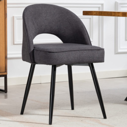 Artemis Home Ashley Set of 2 Charcoal Grey Tufted Dining Chairs