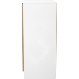 Crowndale Java Slatted Effect White 4 Drawer Chest of Drawers Ready Assembled - thumbnail 3