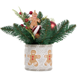 Candy Cane Lane Gingerbread Candy Cane Pot Christmas Decoration 25cm - thumbnail 2