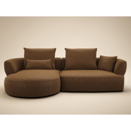 SOLACE+CO Lia 2 Seater Brown Chenille Large Sofa - thumbnail 3