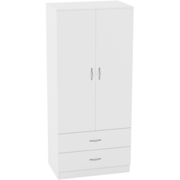 VIDA DESIGNS Riano 2 Door 2 Drawer White Wardrobe - thumbnail 2