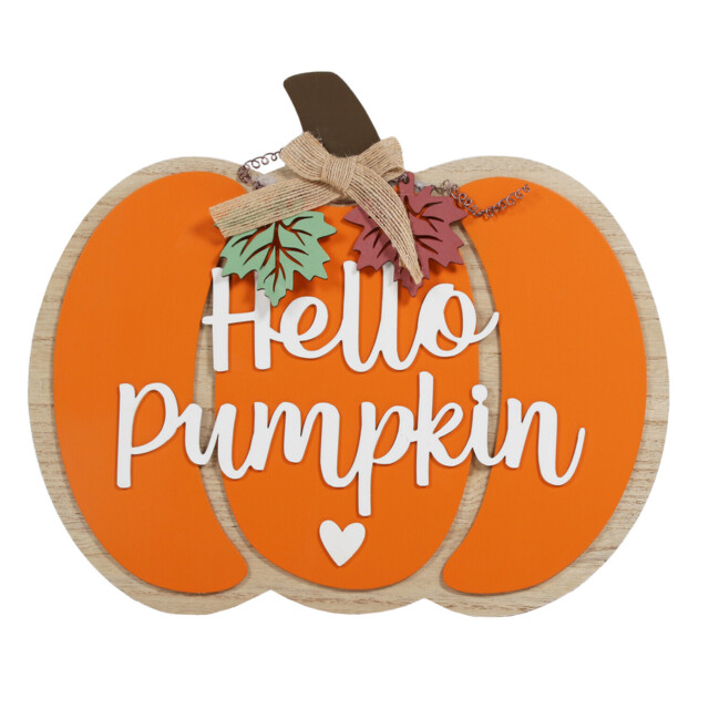Hello Pumpkin 30 x 35cm Standing Plaque