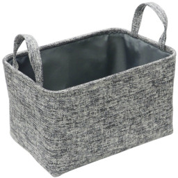 JVL Urban Set of 3 Rectangular Paper Storage Basket with Handles 3 Pack - thumbnail 4