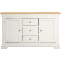 Seconique Bordeaux 2 Door 3 Drawer Ivory and Oak Sideboard - thumbnail 3
