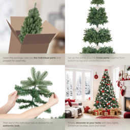 tectake Prancer Artificial Christmas Tree 6.8ft - thumbnail 4
