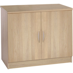 R White Cabinets 2 Door Light Brown Desk Height Cupboard - thumbnail 2
