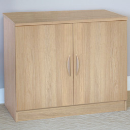 R White Cabinets 2 Door Light Brown Desk Height Cupboard