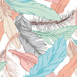 Origin Murals Oversized Feathers Multicolour Wall Mural - thumbnail 2