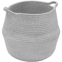 JVL Edison Large Round Belly Cotton Rope Storage