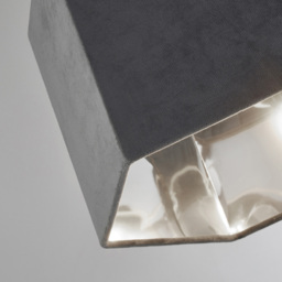Lighting Collection Grey Hexagon Shade - thumbnail 4