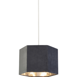 Lighting Collection Grey Hexagon Shade - thumbnail 3