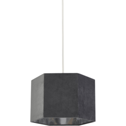 Lighting Collection Grey Hexagon Shade