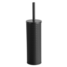Bathstore Diamond Geo Toilet Brush Holder Black