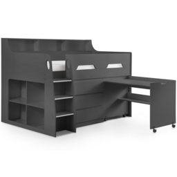 Julian Bowen Jupiter Anthracite Mid Sleeper with Storage - thumbnail 2