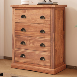 Cabinet Bits Tirolo 4 Drawer Chest of Drawers with Brass Cup Handle